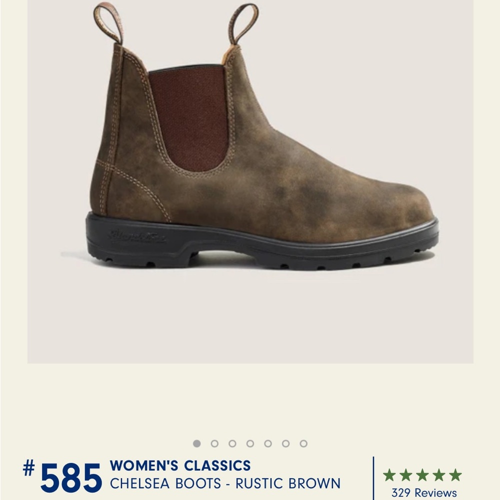 Women’s Blundstone Classic Chelsea Boots #585 rustic brown size 8